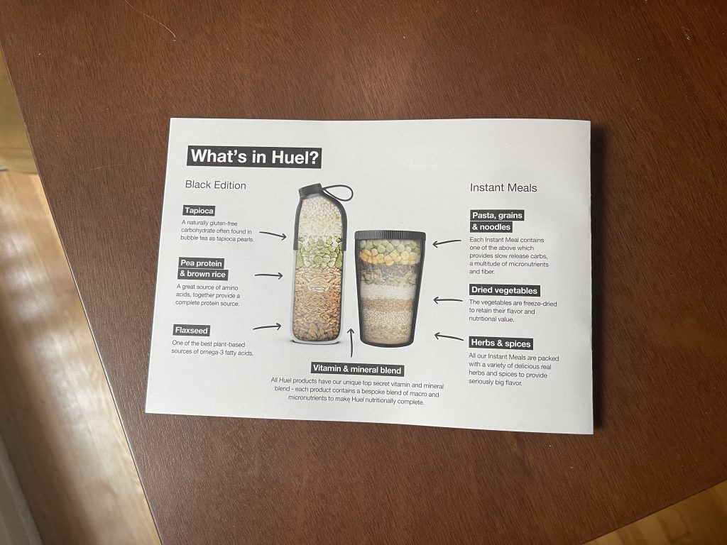 Huel Black Edition nutritional facts