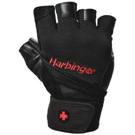 Harbinger Pro Wristwrap Weightlifting Gloves