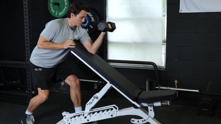 Jake Using the REP Fitness BlackWing for Preacher Curls