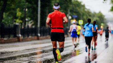 An athlete participating on a marathon.