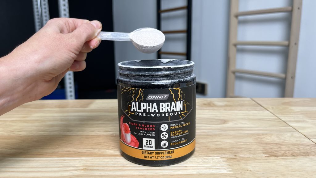 Barbend tester scooping Onnit Alpha Brain.