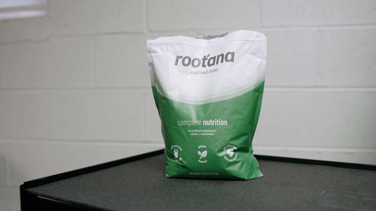 Rootana meal replacement in BarBend testing garage