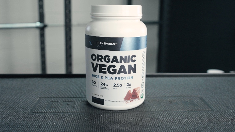 Transparent Labs Organic Vegan Protein Powder in BarBend testing lab